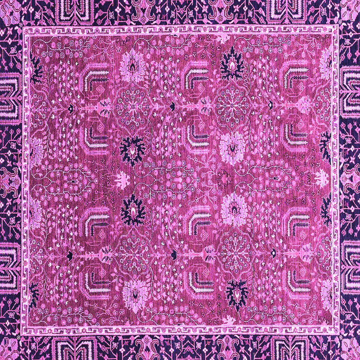 Square Machine Washable Oriental Purple Traditional Area Rugs, wshabs3125pur