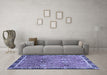 Machine Washable Oriental Blue Traditional Rug in a Living Room, wshabs3125blu