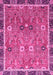 Machine Washable Oriental Pink Traditional Rug, wshabs3125pnk