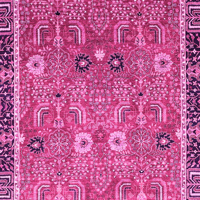 Machine Washable Oriental Pink Traditional Rug, wshabs3125pnk