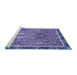 Sideview of Machine Washable Oriental Blue Traditional Rug, wshabs3125blu