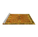 Sideview of Machine Washable Oriental Yellow Traditional Rug, wshabs3125yw