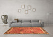 Machine Washable Oriental Orange Traditional Area Rugs in a Living Room, wshabs3125org