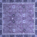 Square Oriental Blue Traditional Rug, abs3125blu