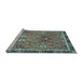 Sideview of Machine Washable Oriental Light Blue Traditional Rug, wshabs3125lblu