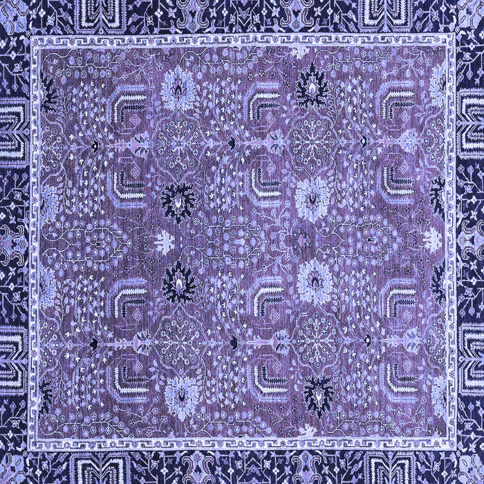 Square Machine Washable Oriental Blue Traditional Rug, wshabs3125blu