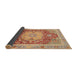 Sideview of Abstract Red Modern Rug, abs3126