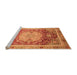 Sideview of Machine Washable Abstract Orange Modern Area Rugs, wshabs3126org