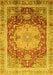 Machine Washable Abstract Yellow Modern Rug, wshabs3126yw