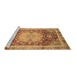 Sideview of Machine Washable Abstract Brown Modern Rug, wshabs3126brn