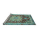 Sideview of Machine Washable Abstract Light Blue Modern Rug, wshabs3126lblu