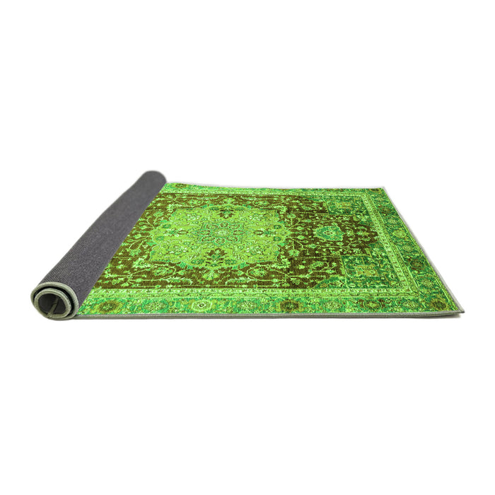 Sideview of Abstract Green Modern Rug, abs3126grn