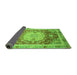 Sideview of Abstract Green Modern Rug, abs3126grn