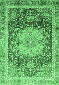 Abstract Emerald Green Modern Rug, abs3126emgrn