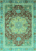 Machine Washable Abstract Turquoise Modern Area Rugs, wshabs3126turq