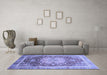 Machine Washable Abstract Blue Modern Rug in a Living Room, wshabs3126blu