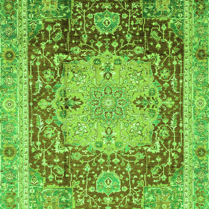 Machine Washable Abstract Green Modern Area Rugs, wshabs3126grn