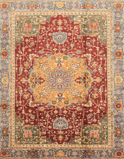 Machine Washable Abstract Red Rug, wshabs3126