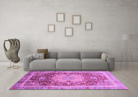 Machine Washable Abstract Purple Modern Rug, wshabs3126pur