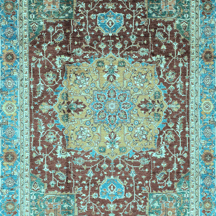 Abstract Light Blue Modern Rug, abs3126lblu