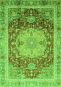 Abstract Green Modern Rug, abs3126grn