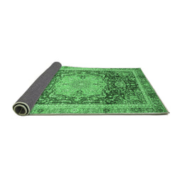 Sideview of Abstract Emerald Green Modern Rug, abs3126emgrn