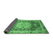 Sideview of Abstract Emerald Green Modern Rug, abs3126emgrn