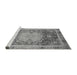 Sideview of Machine Washable Abstract Gray Modern Rug, wshabs3126gry