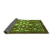 Sideview of Abstract Green Modern Rug, abs3127grn