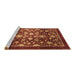 Sideview of Machine Washable Abstract Brown Modern Rug, wshabs3127brn