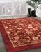 Abstract Red Modern Rug in Family Room, abs3127