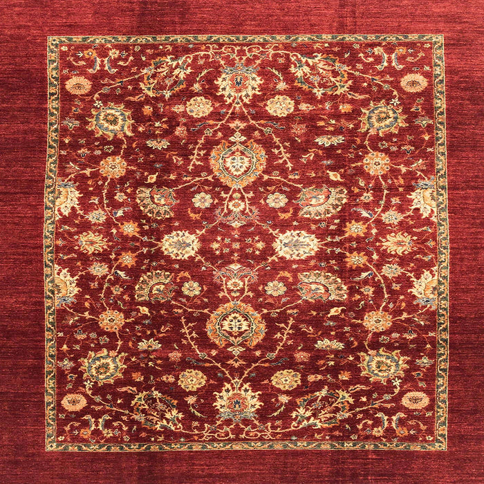 Square Abstract Red Modern Rug, abs3127