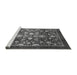 Sideview of Machine Washable Abstract Gray Modern Rug, wshabs3127gry