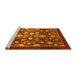 Sideview of Machine Washable Abstract Yellow Modern Rug, wshabs3127yw