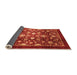 Sideview of Abstract Orange Modern Rug, abs3127org