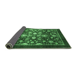 Sideview of Abstract Emerald Green Modern Rug, abs3127emgrn