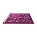 Sideview of Machine Washable Abstract Purple Modern Area Rugs, wshabs3127pur