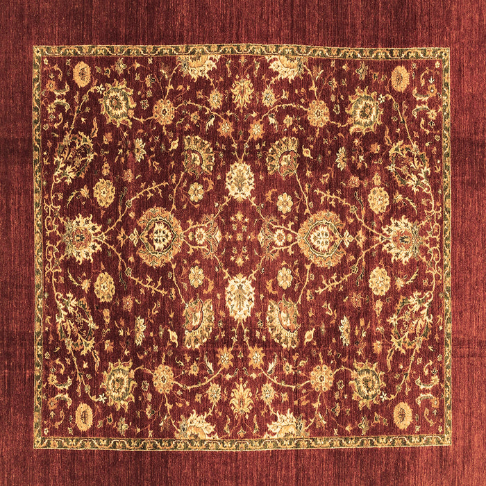 Square Abstract Brown Modern Rug, abs3127brn