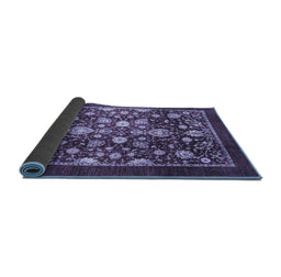 Sideview of Abstract Blue Modern Rug, abs3127blu