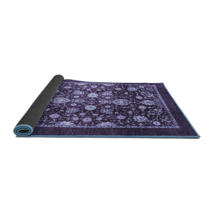 Sideview of Abstract Blue Modern Rug, abs3127blu