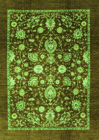 Abstract Green Modern Rug, abs3127grn