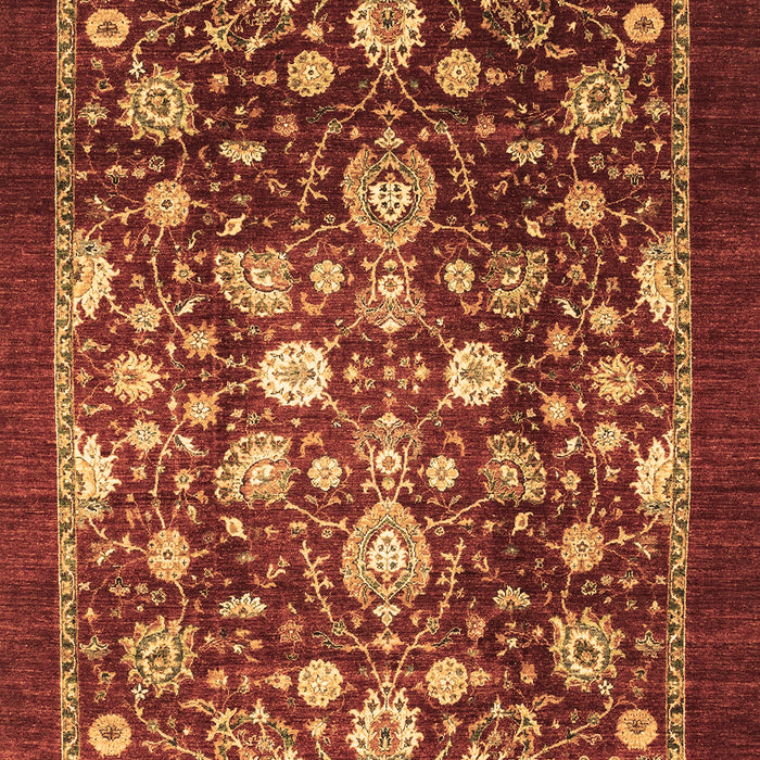 Machine Washable Abstract Brown Modern Rug, wshabs3127brn