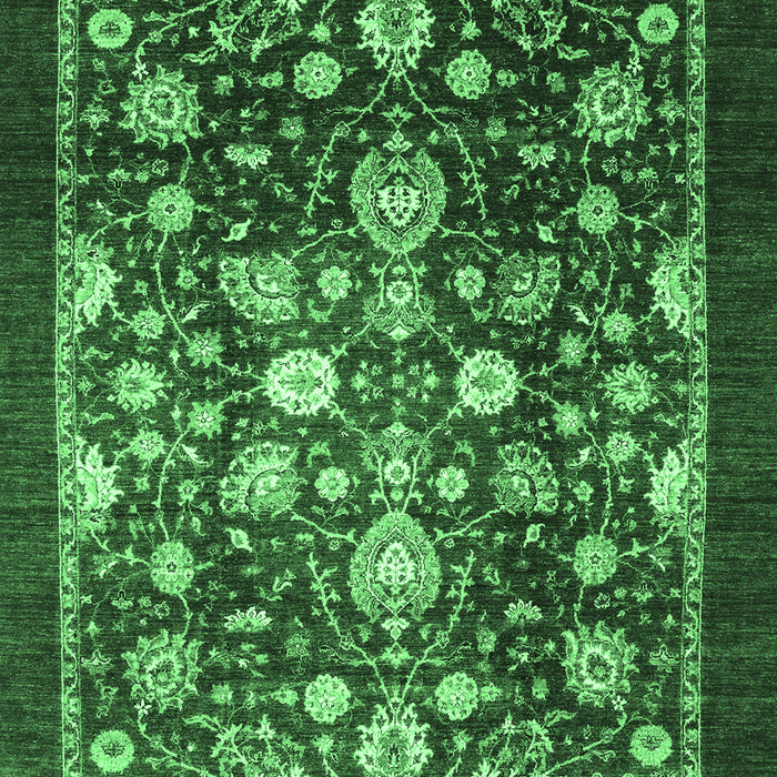 Machine Washable Abstract Emerald Green Modern Area Rugs, wshabs3127emgrn