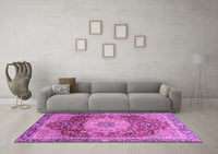 Machine Washable Persian Purple Traditional Rug, wshabs3128pur