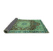 Sideview of Persian Turquoise Traditional Rug, abs3128turq