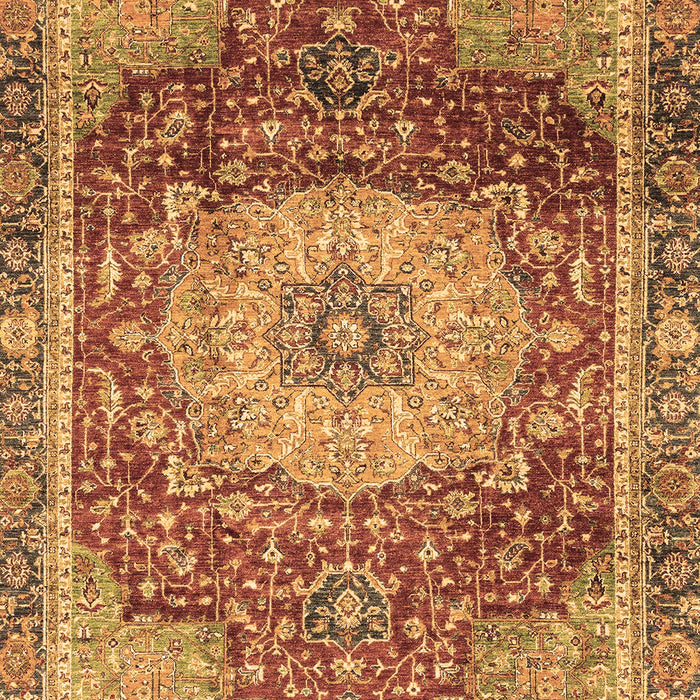 Machine Washable Persian Brown Traditional Rug, wshabs3128brn