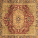 Square Machine Washable Persian Brown Traditional Rug, wshabs3128brn