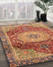 Abstract Red Persian Rug in Family Room, abs3128