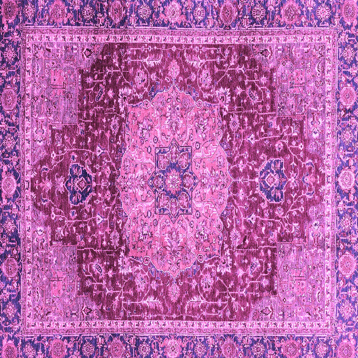 Square Machine Washable Persian Purple Traditional Area Rugs, wshabs3128pur