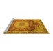 Sideview of Machine Washable Persian Yellow Traditional Rug, wshabs3128yw